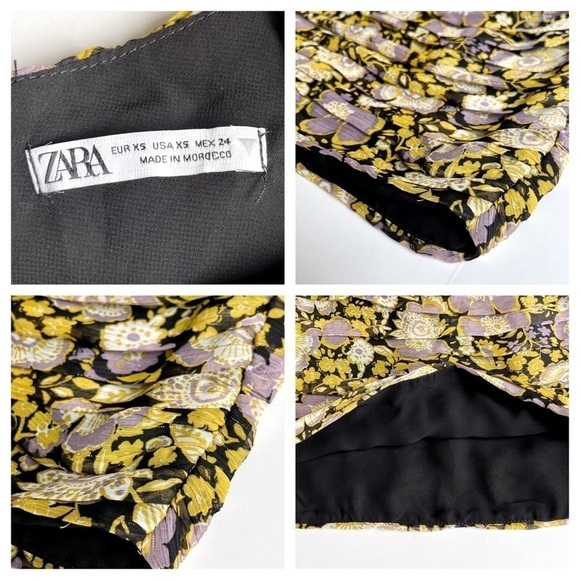 Zara Floral Print One Shoulder Mini Dress - Picture 12 of 12